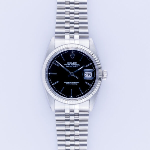 Rolex Oyster Perpetual Datejust Black 16014 1983 Full Set - Afbeelding 3